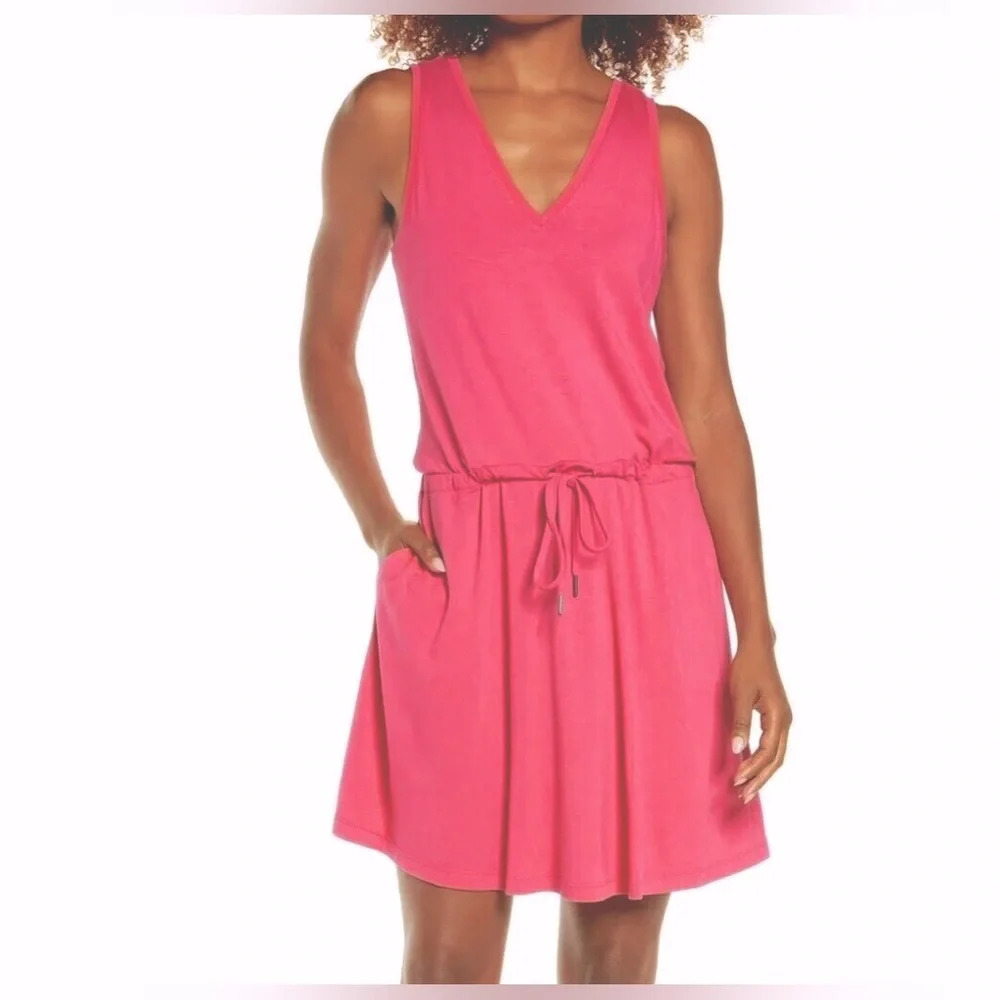 NWOT Sweaty Betty Take It Easy Drop Waist Dress Pink Size XS